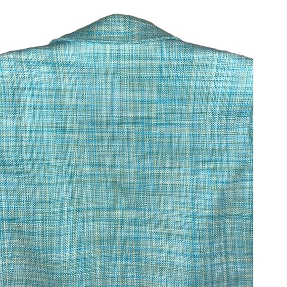 NWOT Appleseed’s - Women’s Petite Size 10P Blue & Green Blazer Jacket Coat - Picture 5 of 14